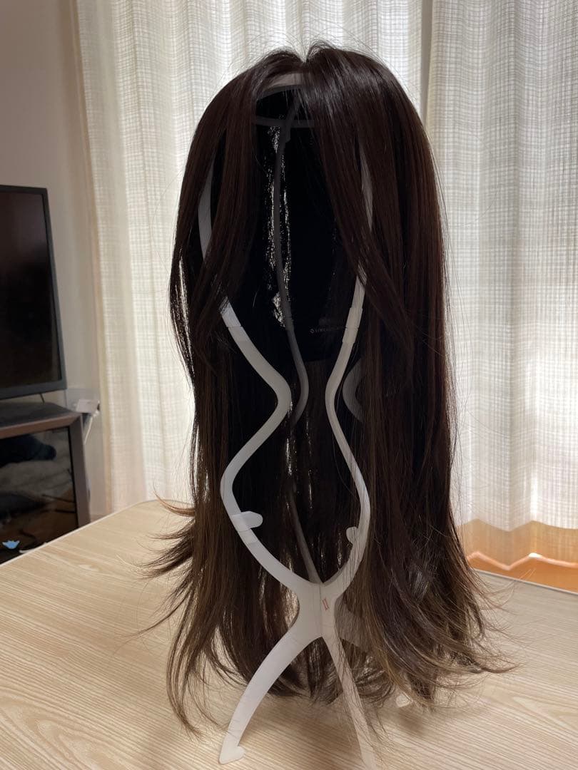 ロング フルウィッグ 「天使のベースウィッグ」　Lサイズ　ダークラテハイライト