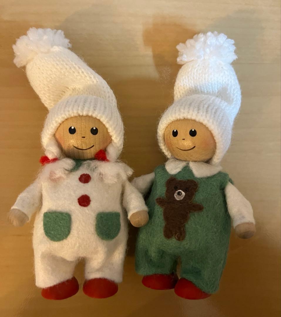 ノルディカニッセ　ロンパースの男の子、女の子　2体セット