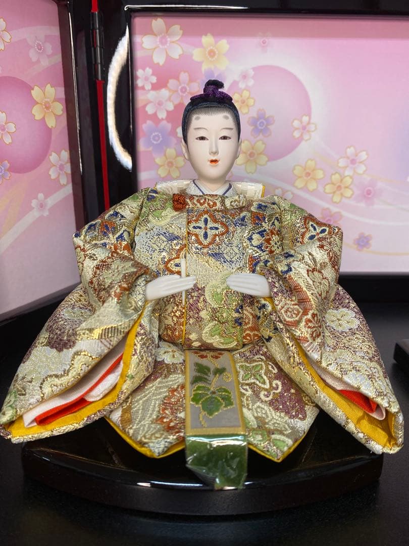 雛人形　親王飾り収納セット・頭　元光　作・間口約４５×奥行約２７×高さ約４０㎝