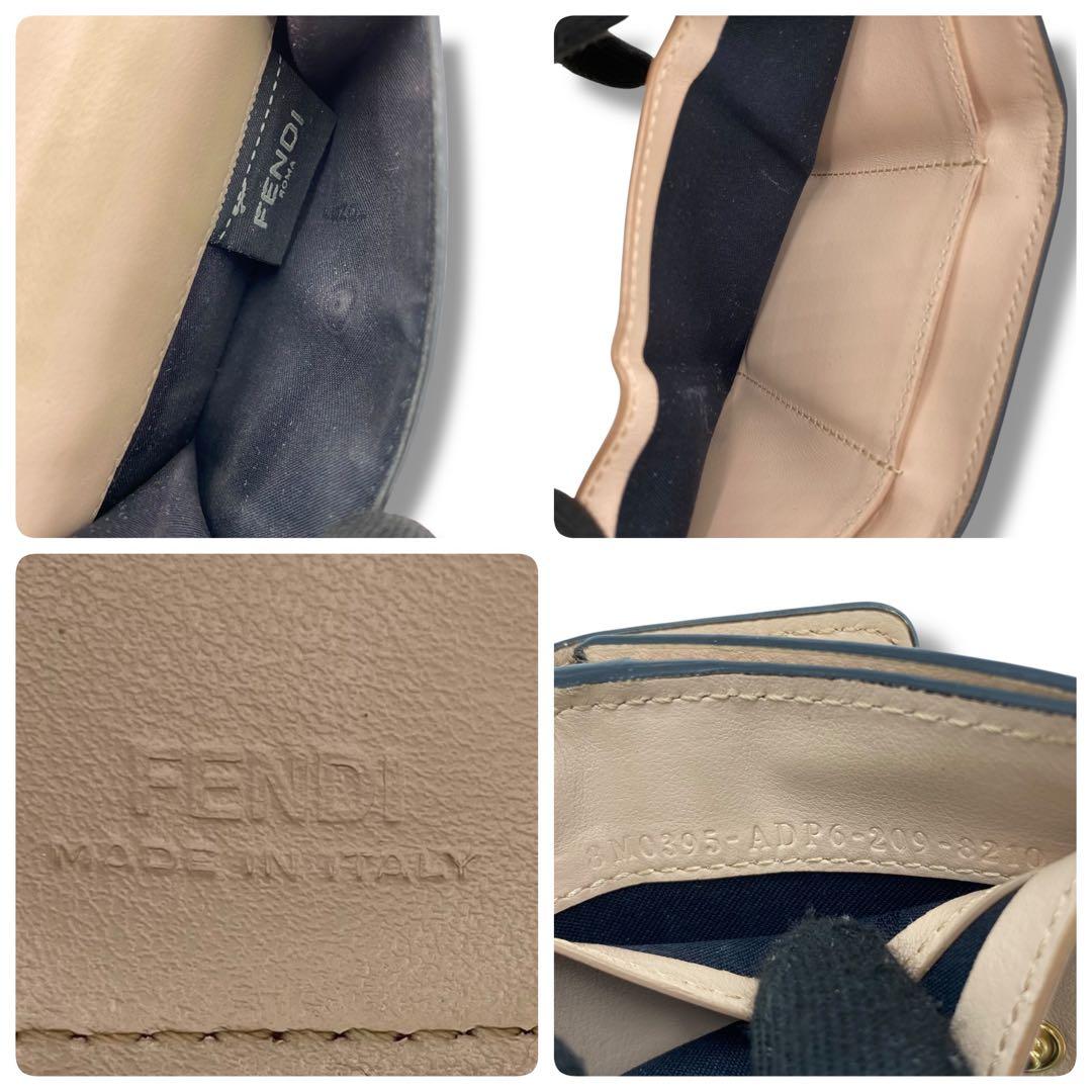 美品 FENDI フェンディ レザー 折財布 財布 コンパクト ウォレット 人気