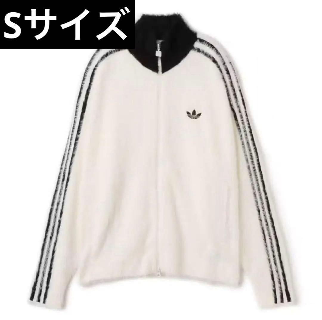 アディダス　フェイクモヘヤ クラシック トラック トップ　ジャケット　白