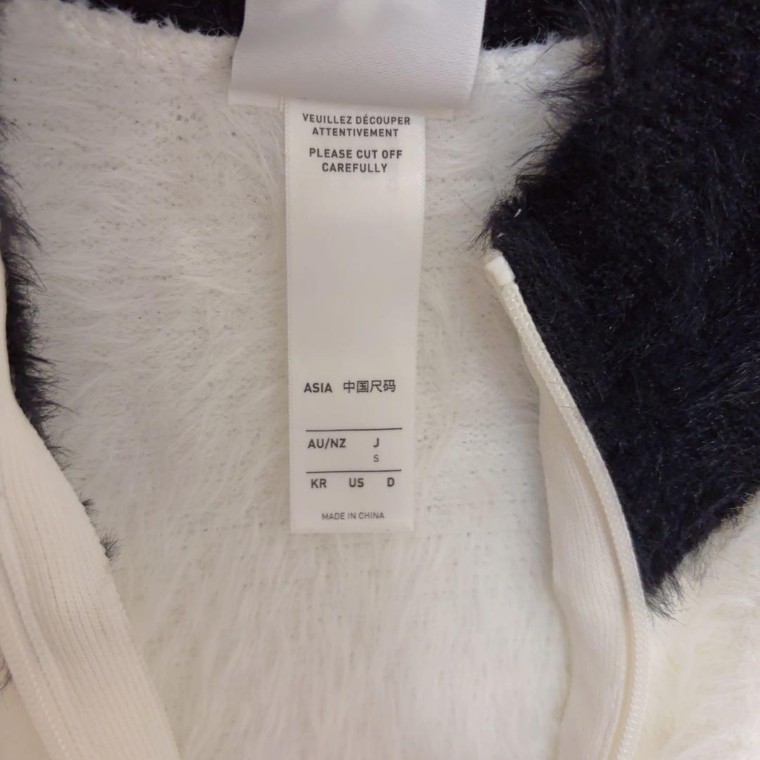 アディダス　フェイクモヘヤ クラシック トラック トップ　ジャケット　白