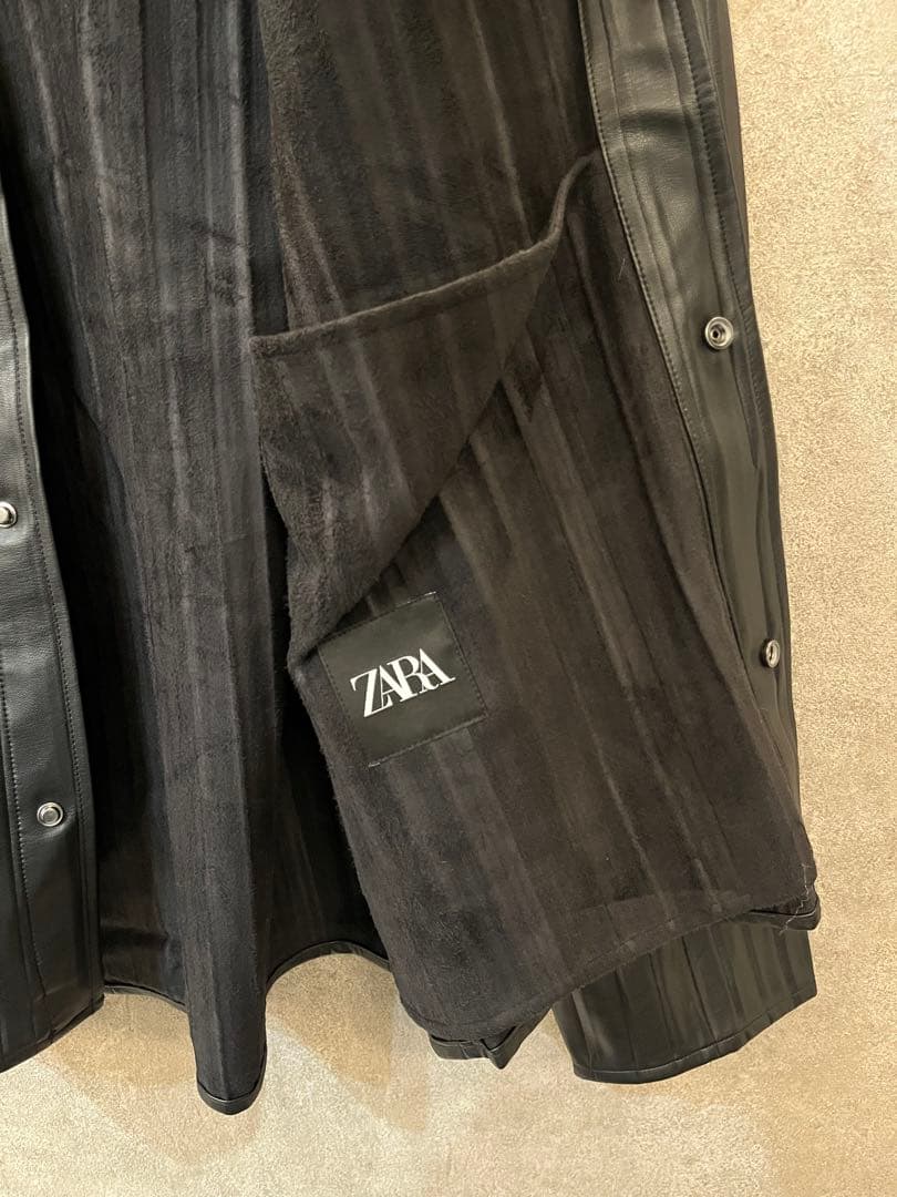 ⭐️最終お値下げ⭐️ ZARA プリーツフェイクレザージャケット&パンツ セット