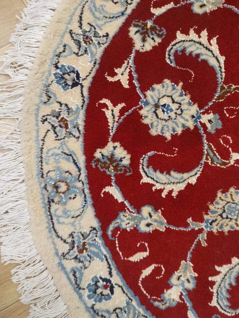 ペルシャ絨毯 ナイン Naein 9La 新品 100x100 ウール