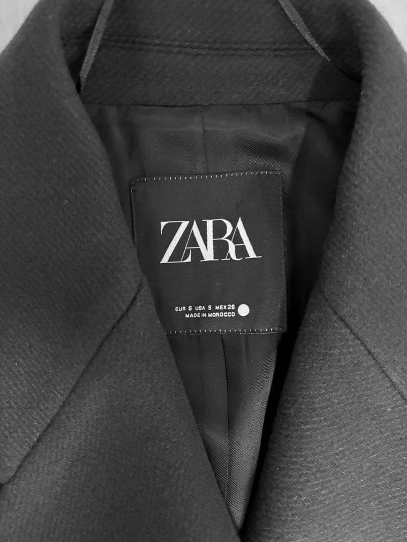 【ZARA】ネイビーウールロングコート