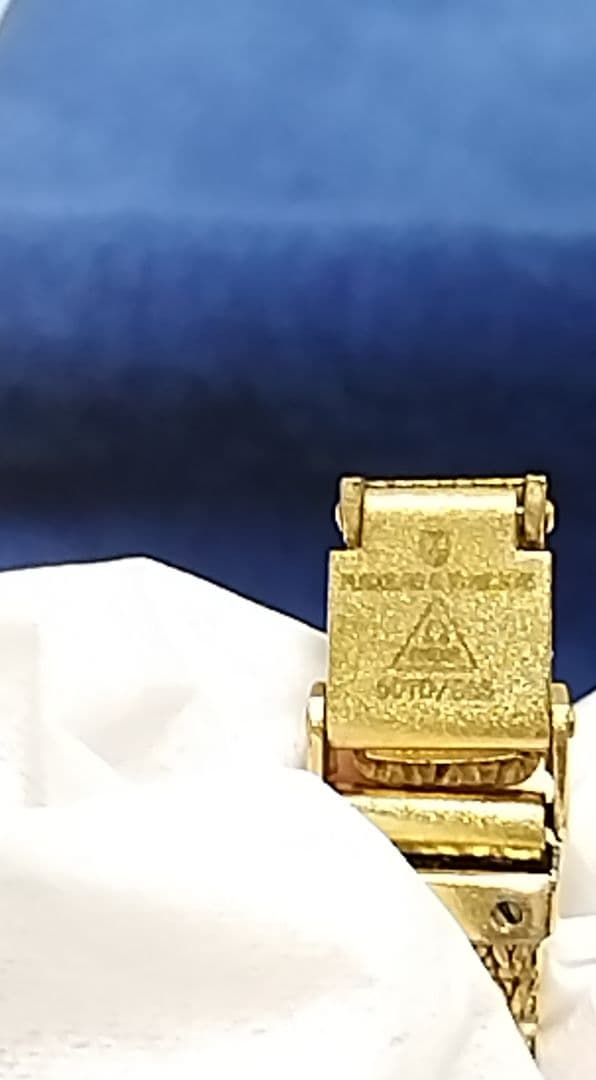 【極美品】OMEGA クォーツ 【GF 金張りケース／金張りメッシュベルト】