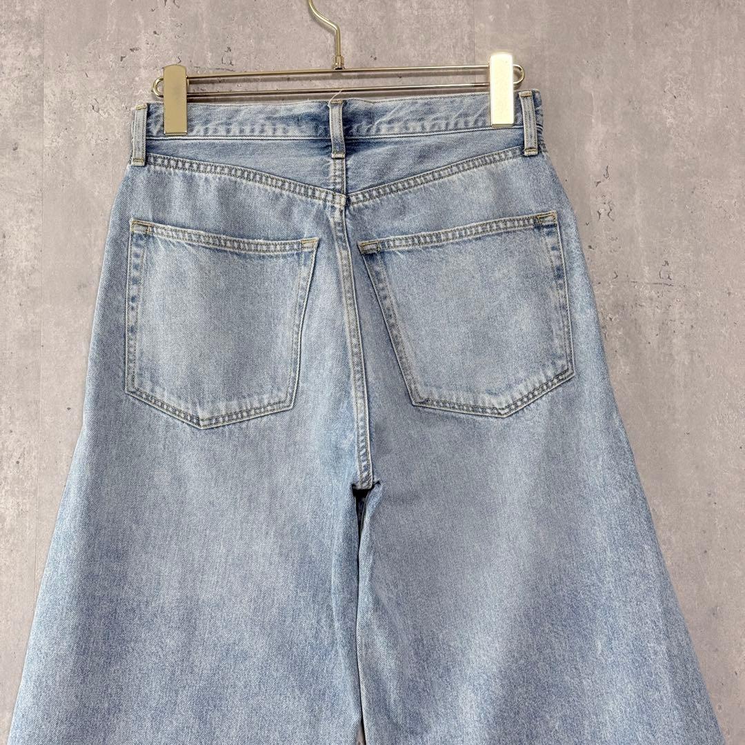 ウィムガゼット Whim Gazette ラインカーブデニム パンツ ブルー