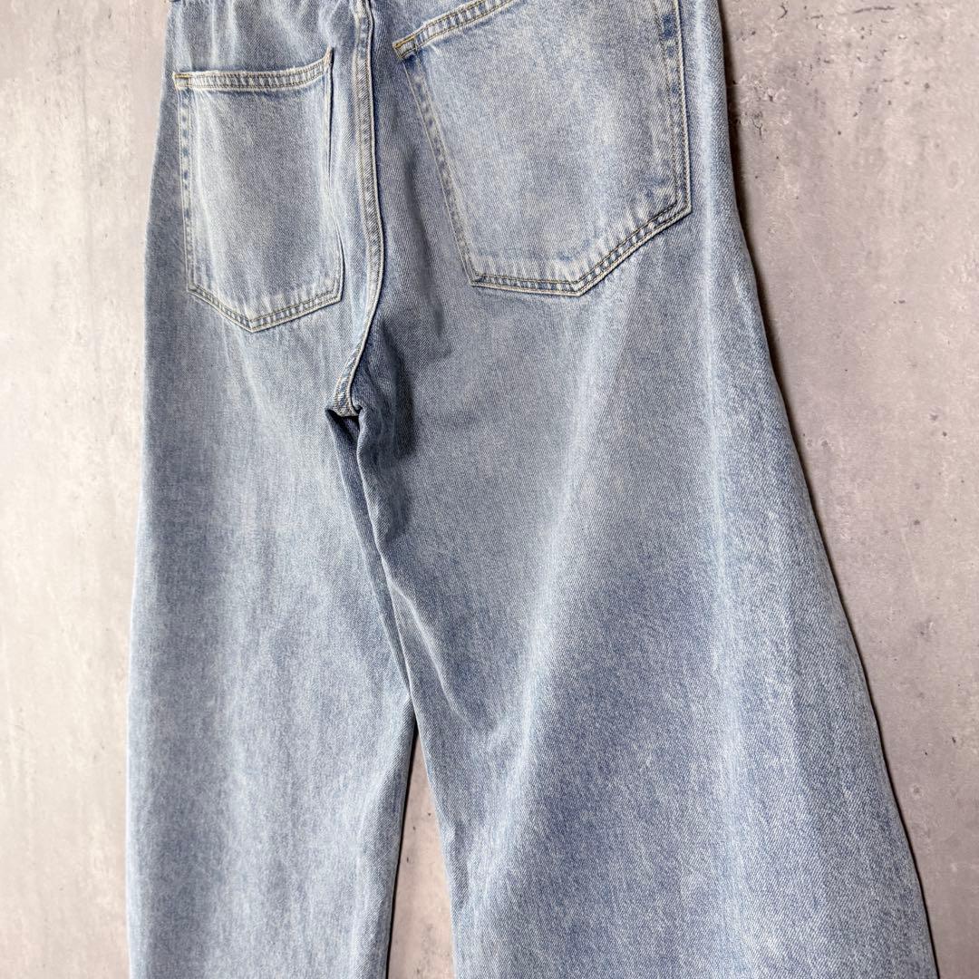 ウィムガゼット Whim Gazette ラインカーブデニム パンツ ブルー