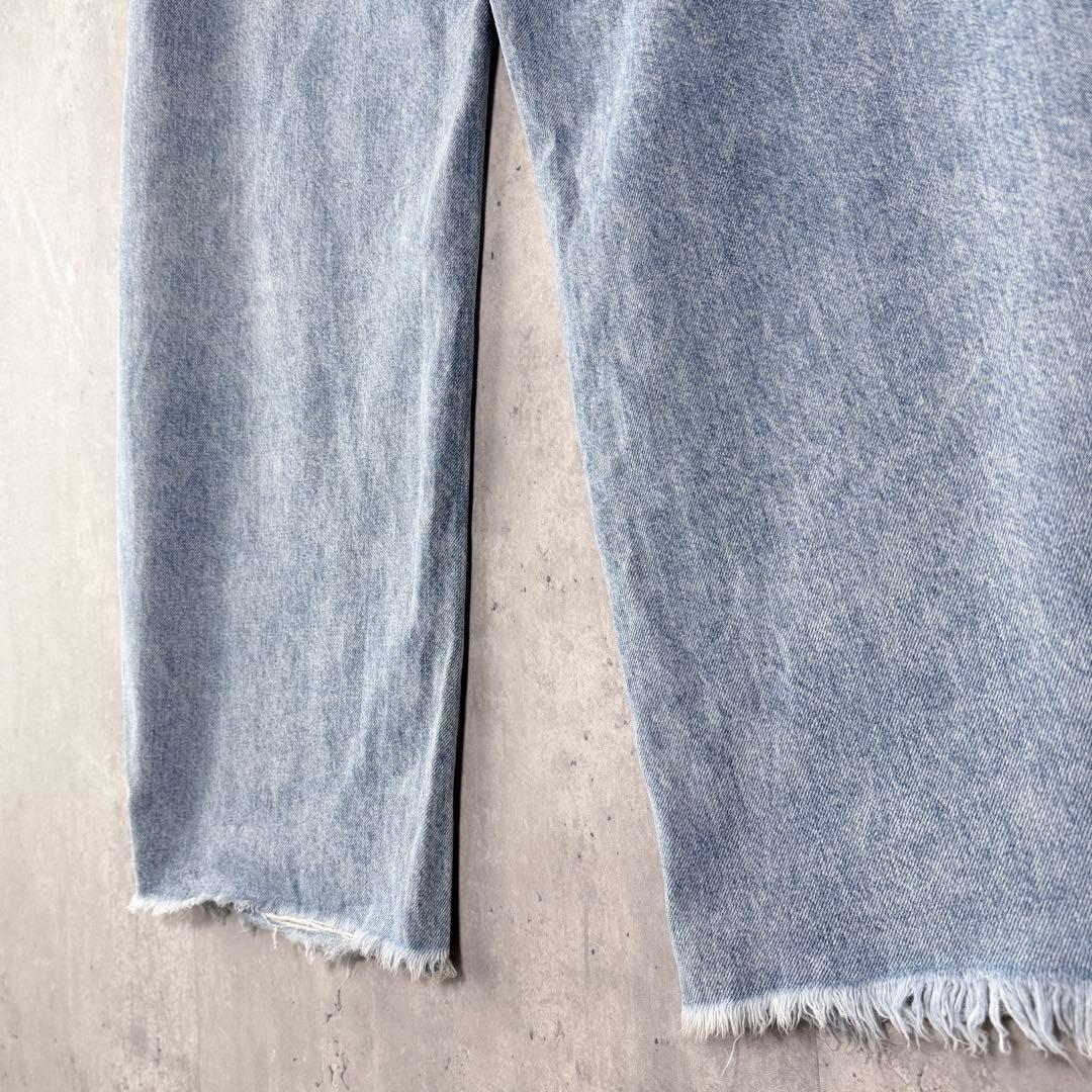 ウィムガゼット Whim Gazette ラインカーブデニム パンツ ブルー