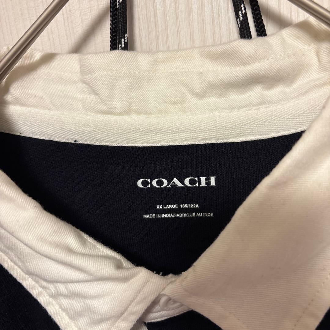 COACH ラガーシャツ　ラグビーシャツ　XXL ポロシャツ