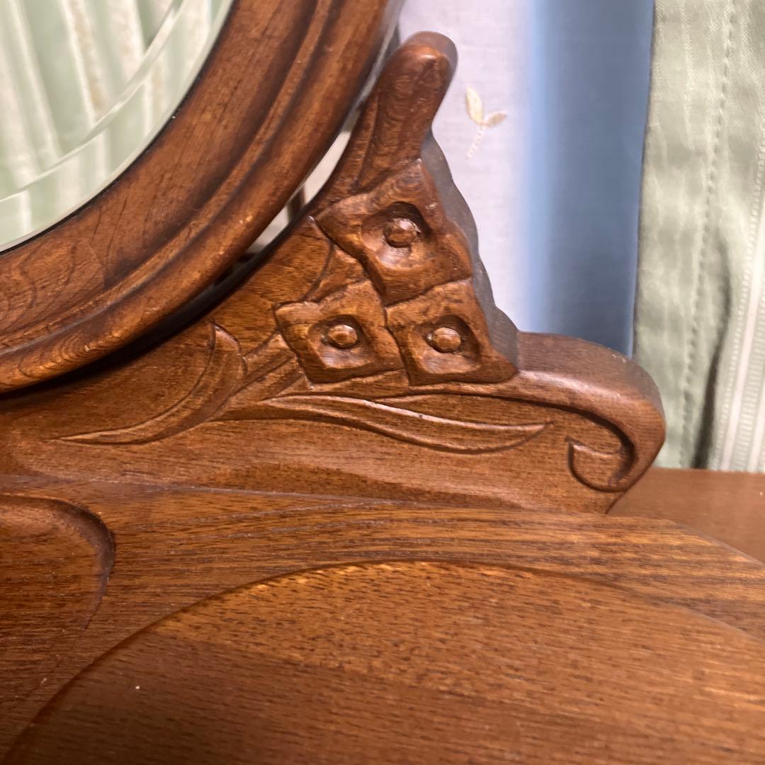 木製ドレッサー・ミラー付き