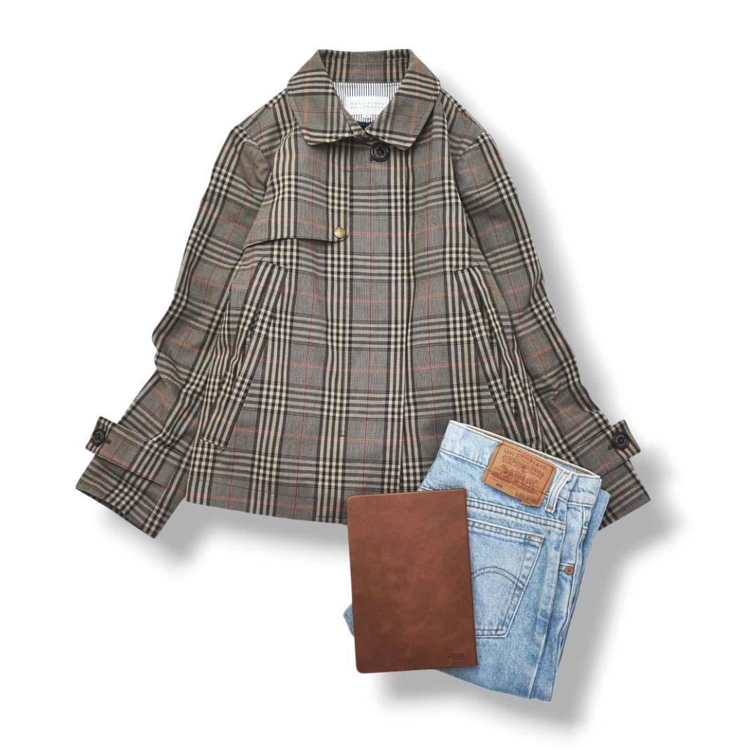 【美品】 マッキントッシュフィロソフィー ショート トレンチコート ブラウン ♪