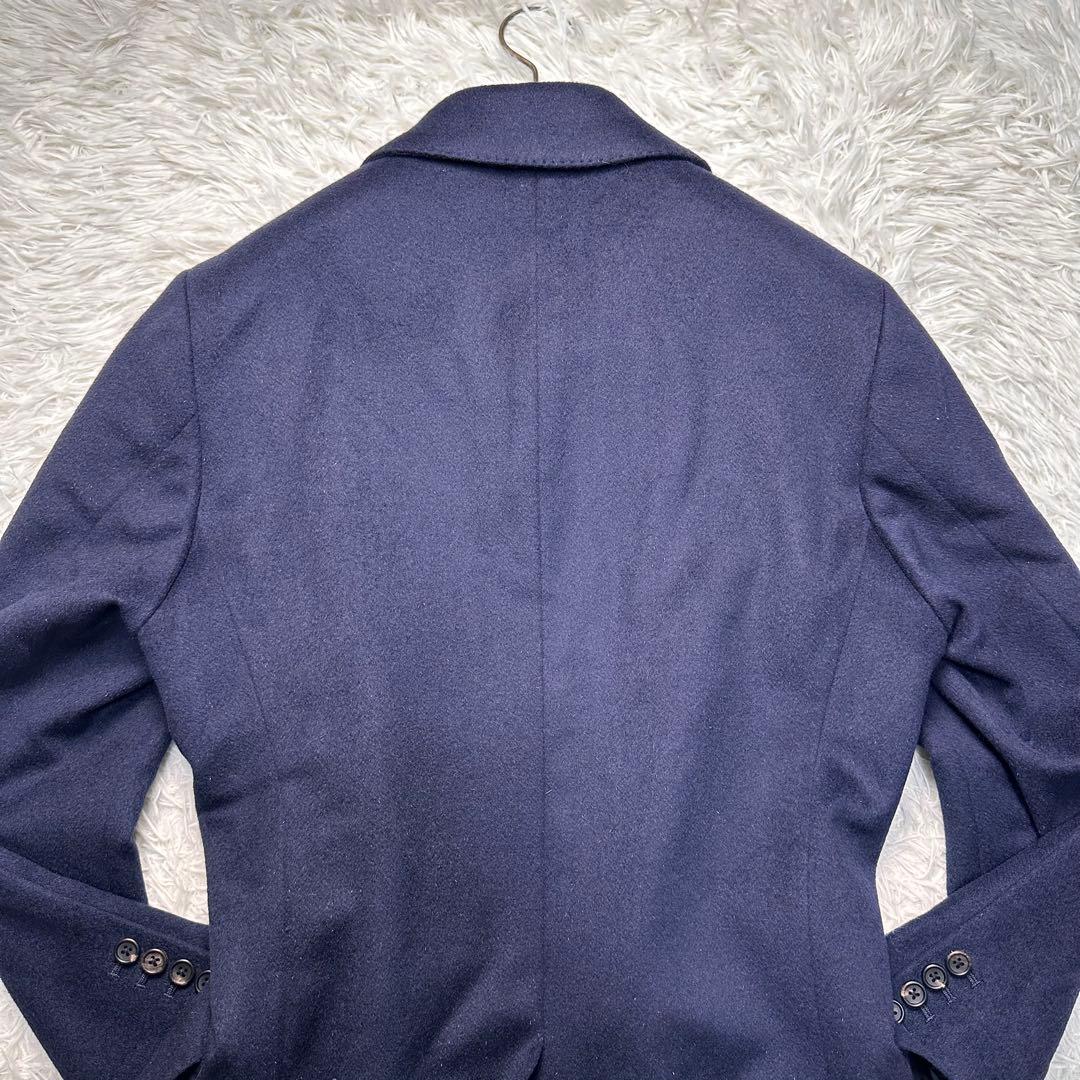 専用 未使用級 ポールスミス カシミヤ×ミンク混 薔薇柄 ステンカラーコート M