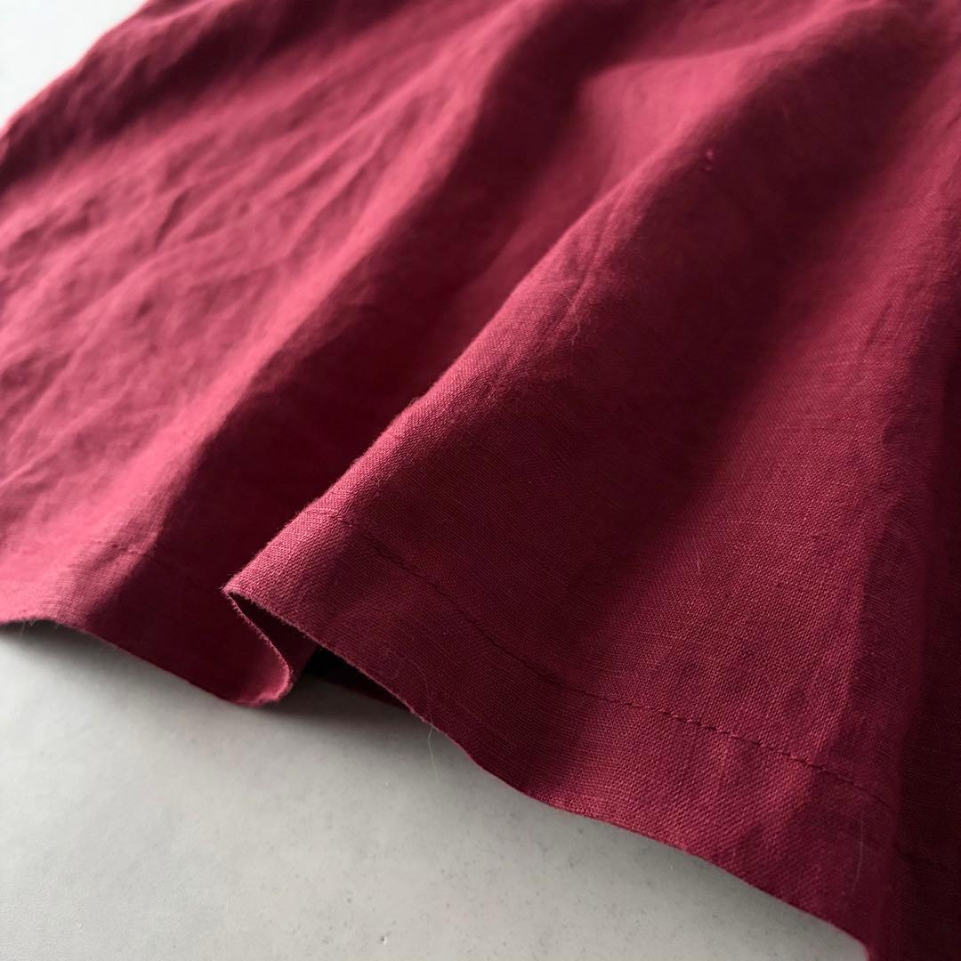 極美品　BASCO　バスコネスト　麻100%　ドルマン袖　Aライン　ブラウス