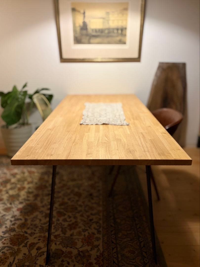 KANADEMONO ダイニングテーブル(ラバーウッド)