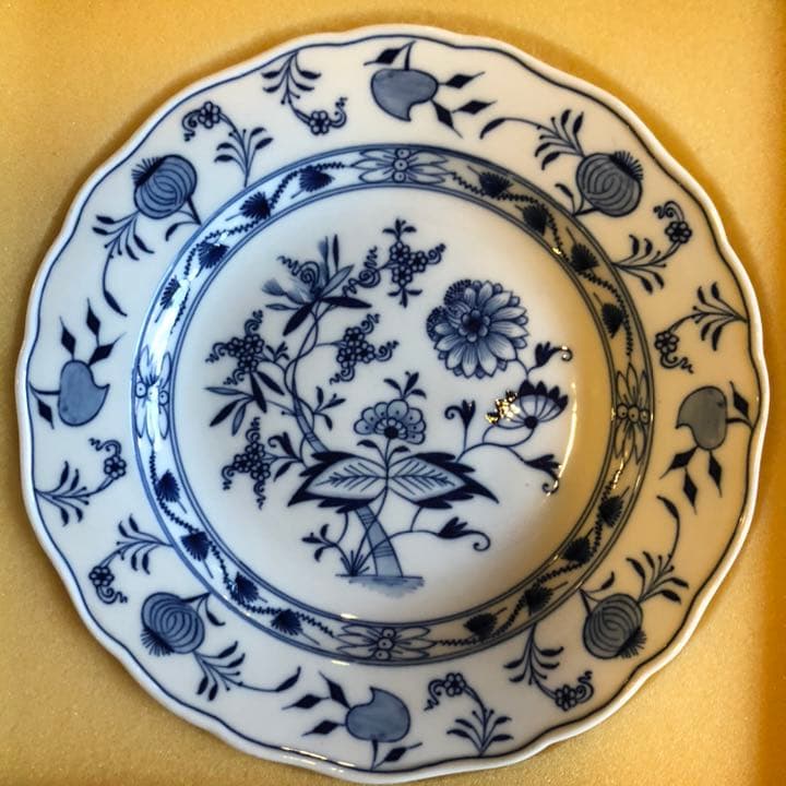 アンティーク　マイセン　ブルーオニオン　25センチ　プレート