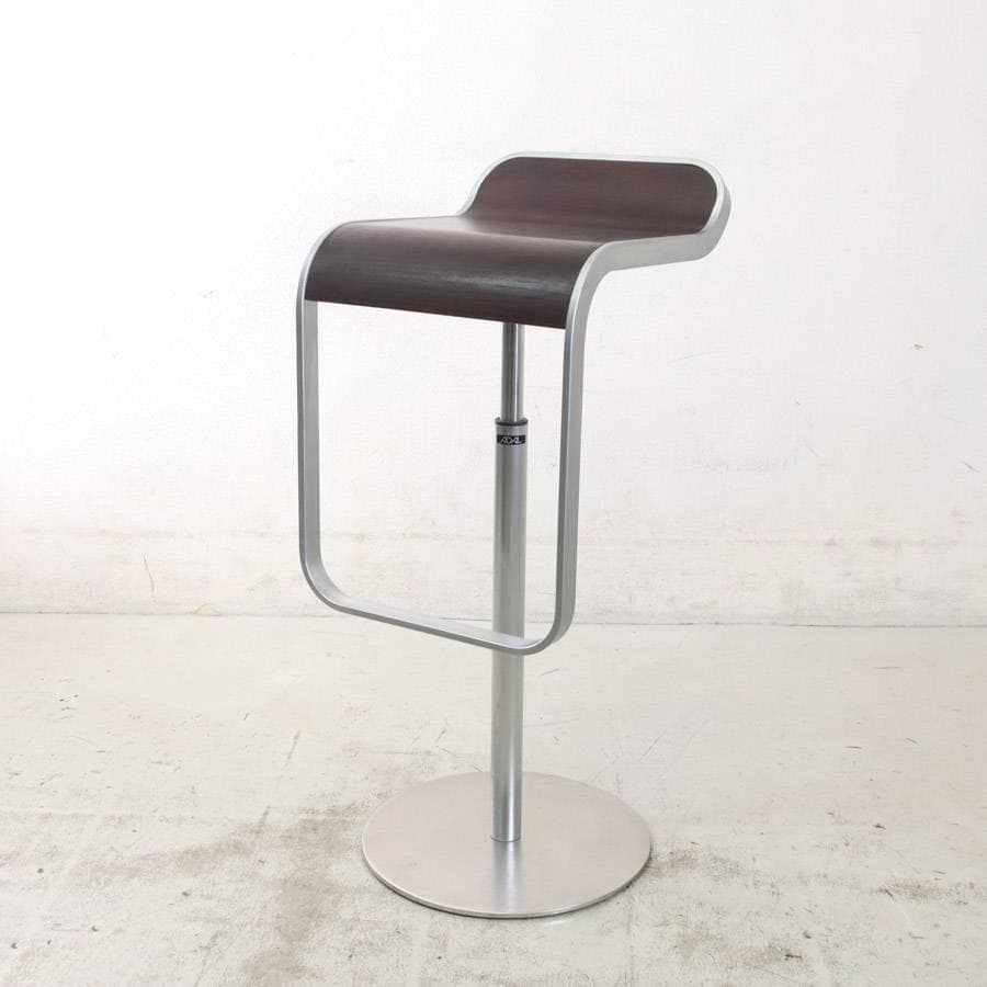 はなこ様6の2ラパルマ レム ハイスツール 板座 オーク突板 ブラウン昇降回転a