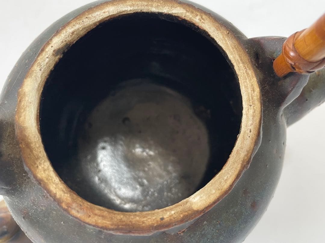 陶芸家　人間国宝　金城次郎　土瓶　急須　水注　沖縄　やちむん　壺屋焼　琉球　陶芸