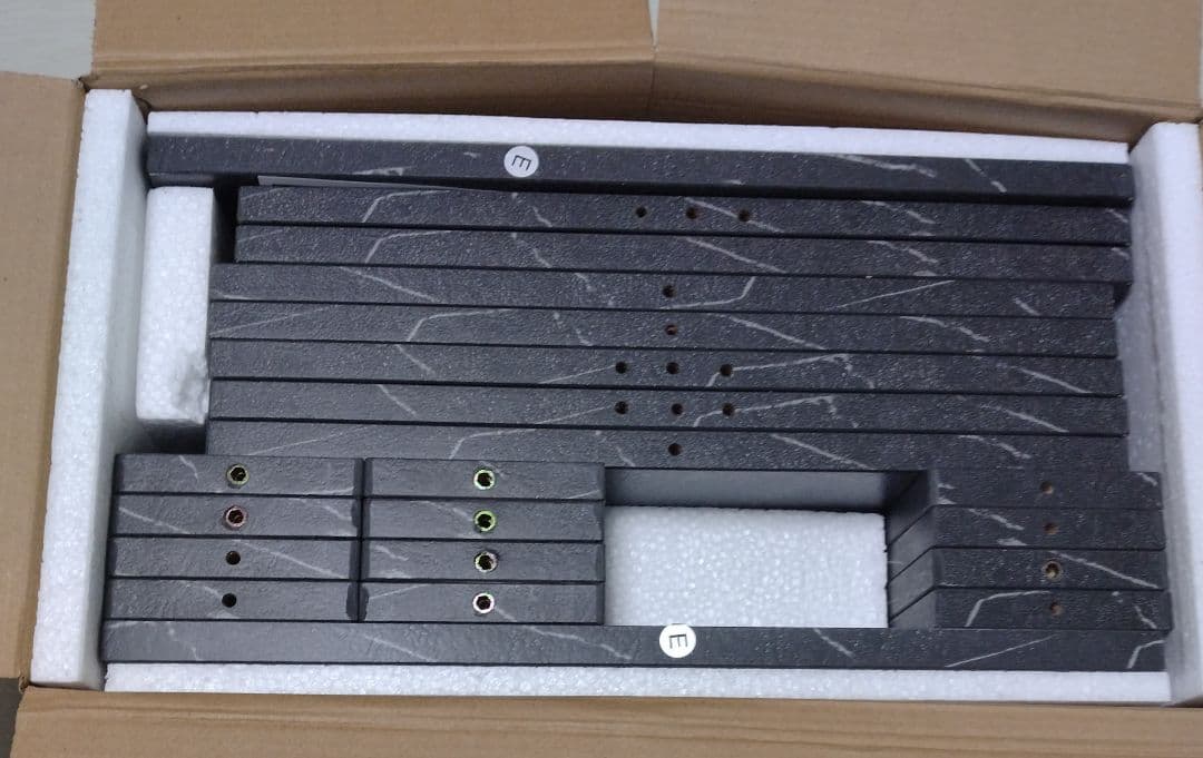 ★Frylr シューズラック 省スペース 大理石柄 木製 9段階 大容量