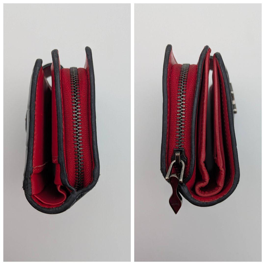 クリスチャンルブタン パロマ クロコ 二つ折り財布 レザー ウォレット ブラック