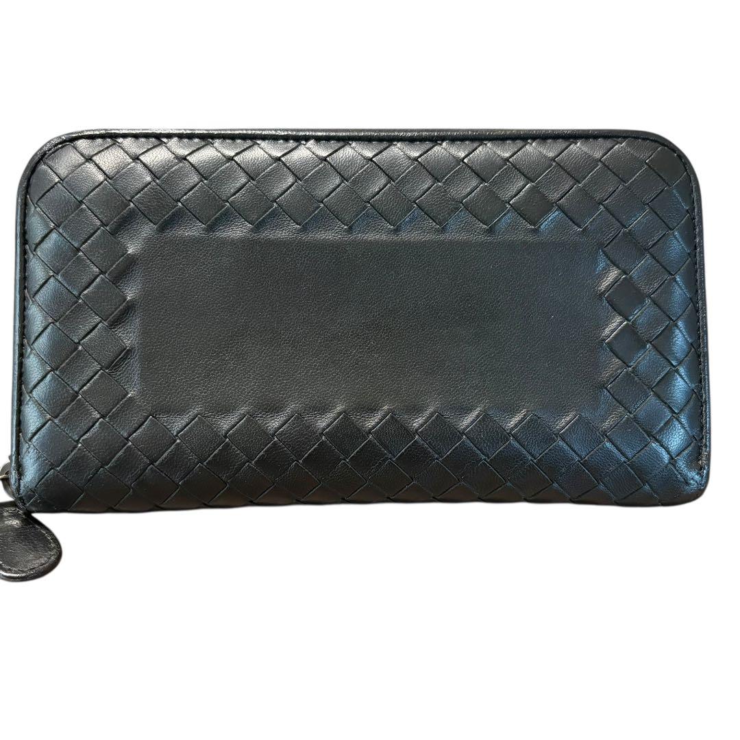 希少モデル　ボッテガヴェネタ ラウンドファスナー　長財布 イントレチャート 黒色