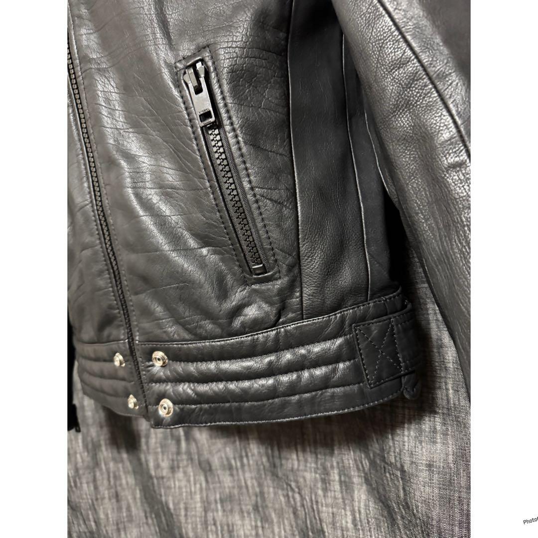 定価115500円 DIESEL 牛革　カウレザー　シングルライダース　S 黒