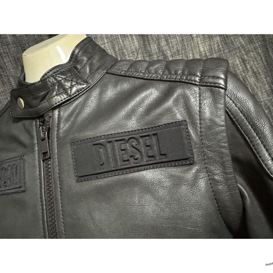 定価115500円 DIESEL 牛革　カウレザー　シングルライダース　S 黒