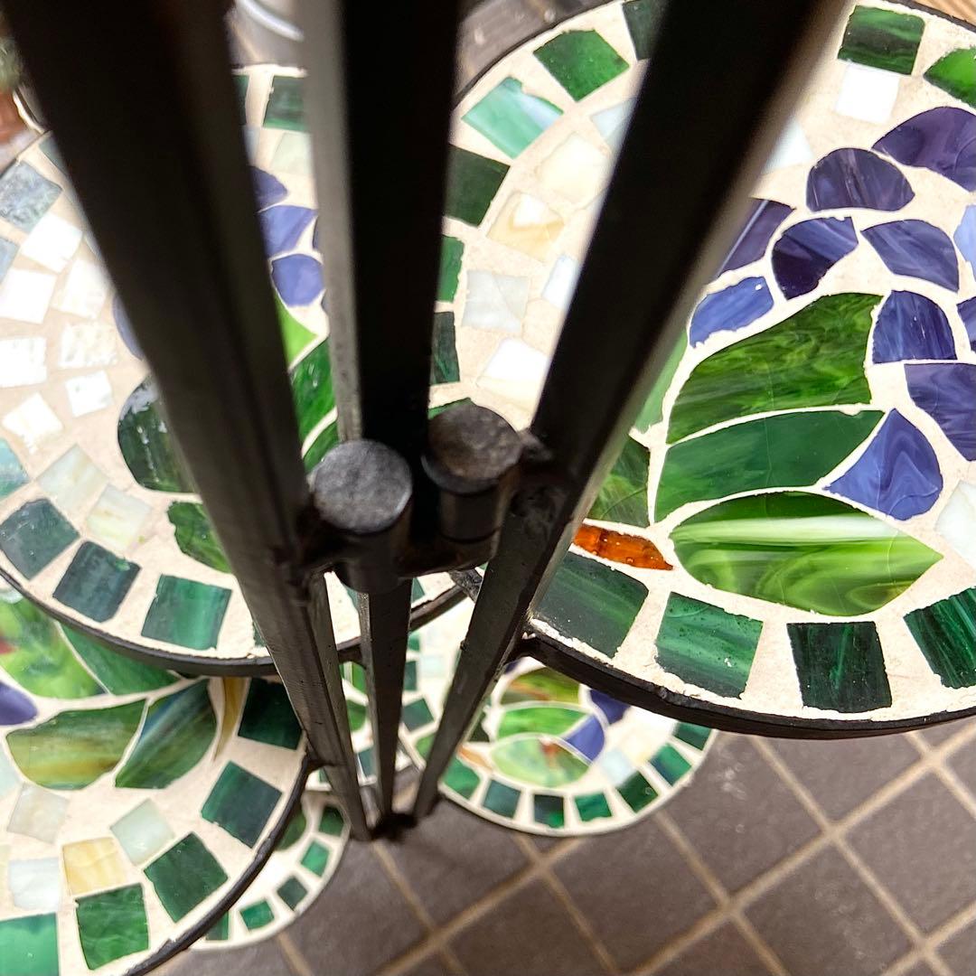 アイアン花台スタンド6段／室内使用 美品／折畳み可 高さ110cm 〜札幌白石区