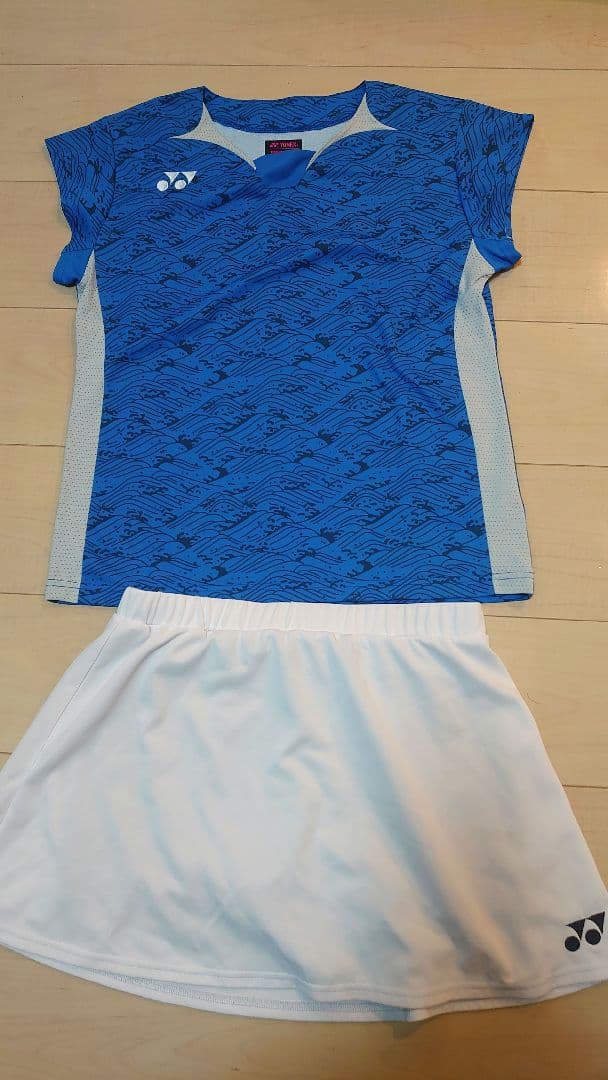 美品 YONEX テニスウェア 波柄 スコートセットアップ Osize