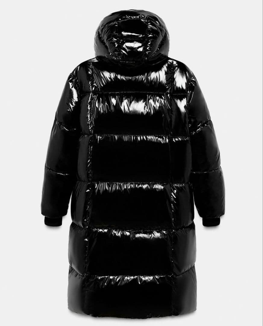 【新品タグ付き】ZARA シャイニーロングアノラック L