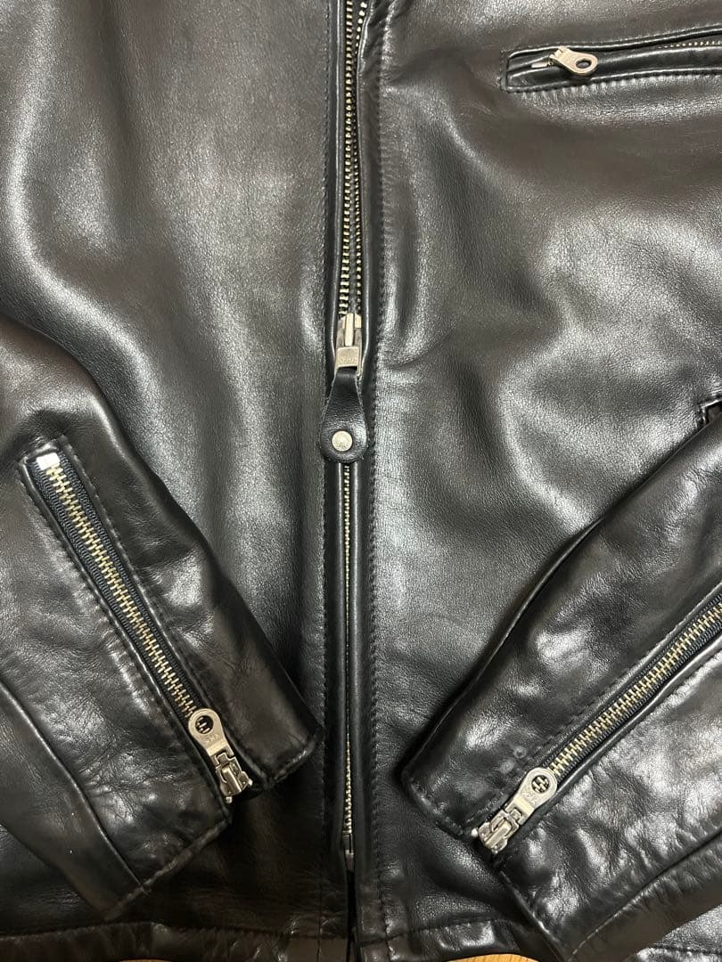 Schott ショット 141 シングルライダース ブラック サイズ:42