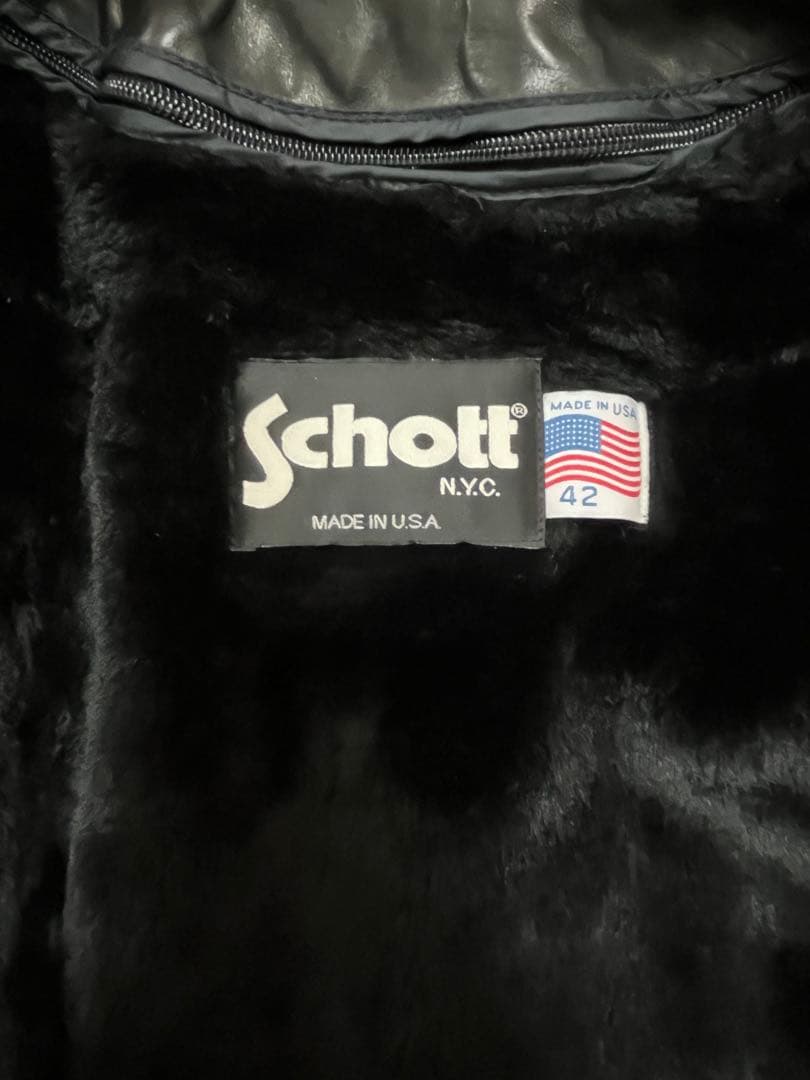 Schott ショット 141 シングルライダース ブラック サイズ:42