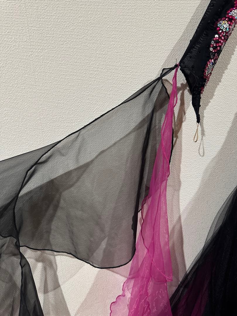 さ*餅様 社交ダンスドレス 黒と紫グラデーションLサイズ　VeRtigoヴァーテ