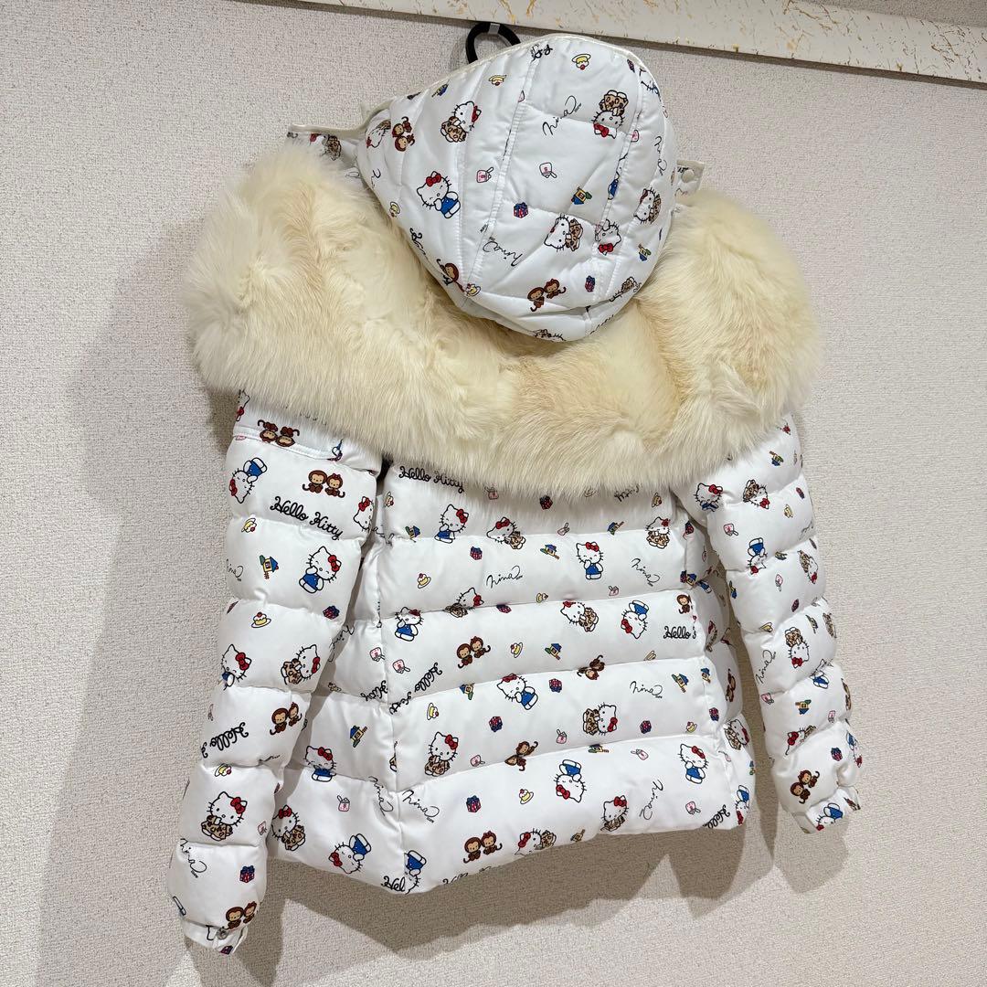 ココ様⭐︎Nina mew キティちゃん柄リアルファー付きダウンコート
