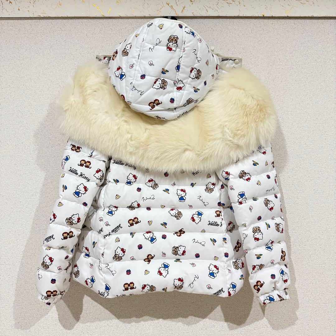 ココ様⭐︎Nina mew キティちゃん柄リアルファー付きダウンコート