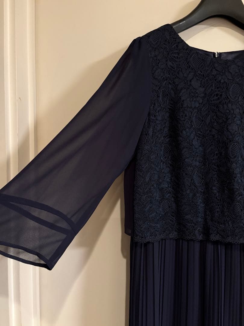 新品未使用　入学式　冠婚葬祭　ネイビー プリーツスカート セットアップ　11AR