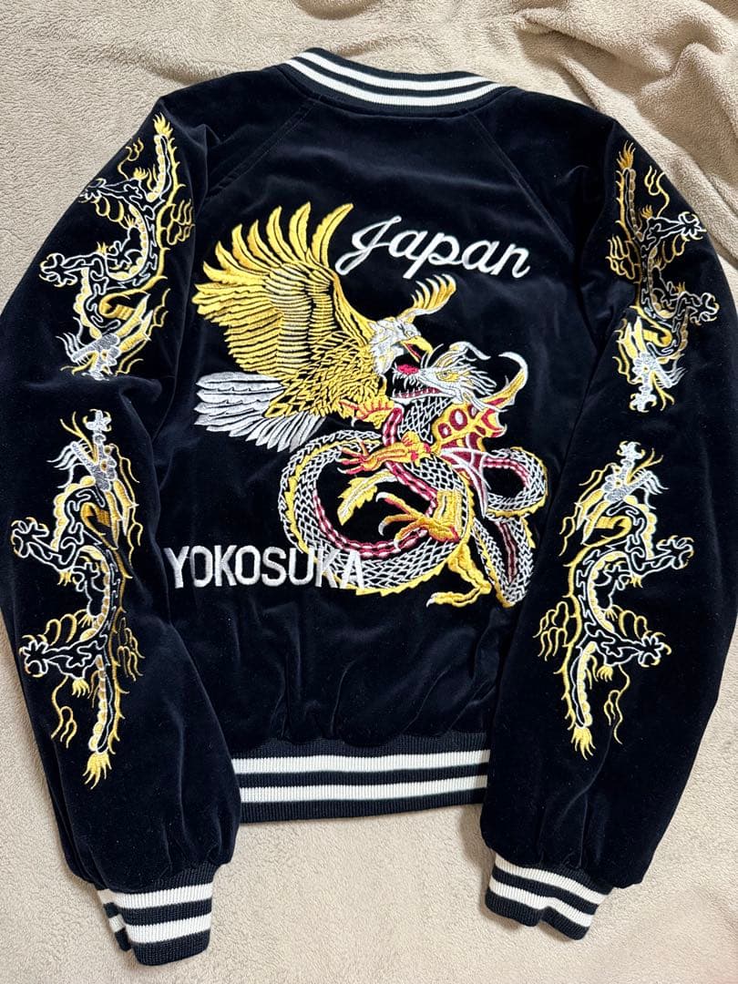 美品 別珍 横須賀 JUNGLE STORM 龍鷲 日本限定 スカジャン