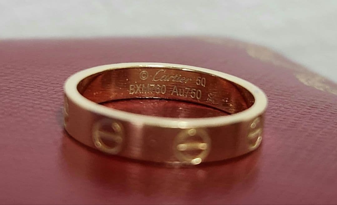 カルティエ　ミニラブリング　イエローゴールド　Cartier　10号