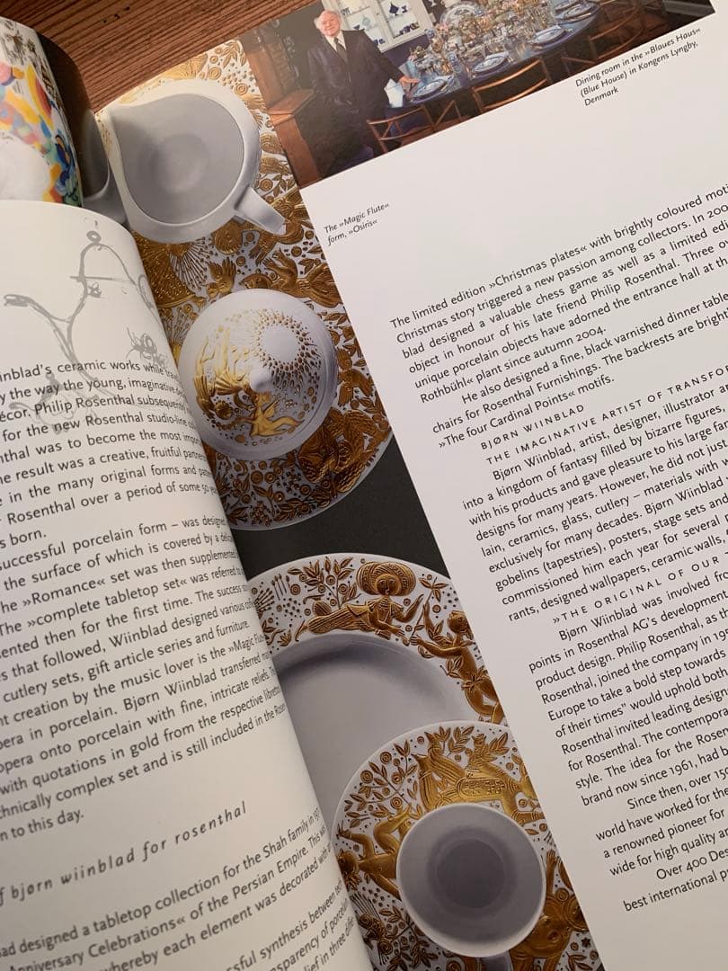 ビヨンヴィンブラッド　ビンテージ・ローゼンタール白磁に金彩蓋物・花瓶セット！