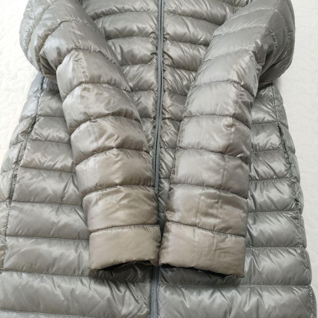 HERNO　ダウンコート　フード着脱可能　黒×グレー　42