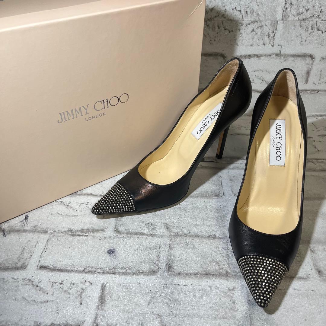 JIMMY CHOO ジミーチュウ ブラック 黒 レザー パンプス