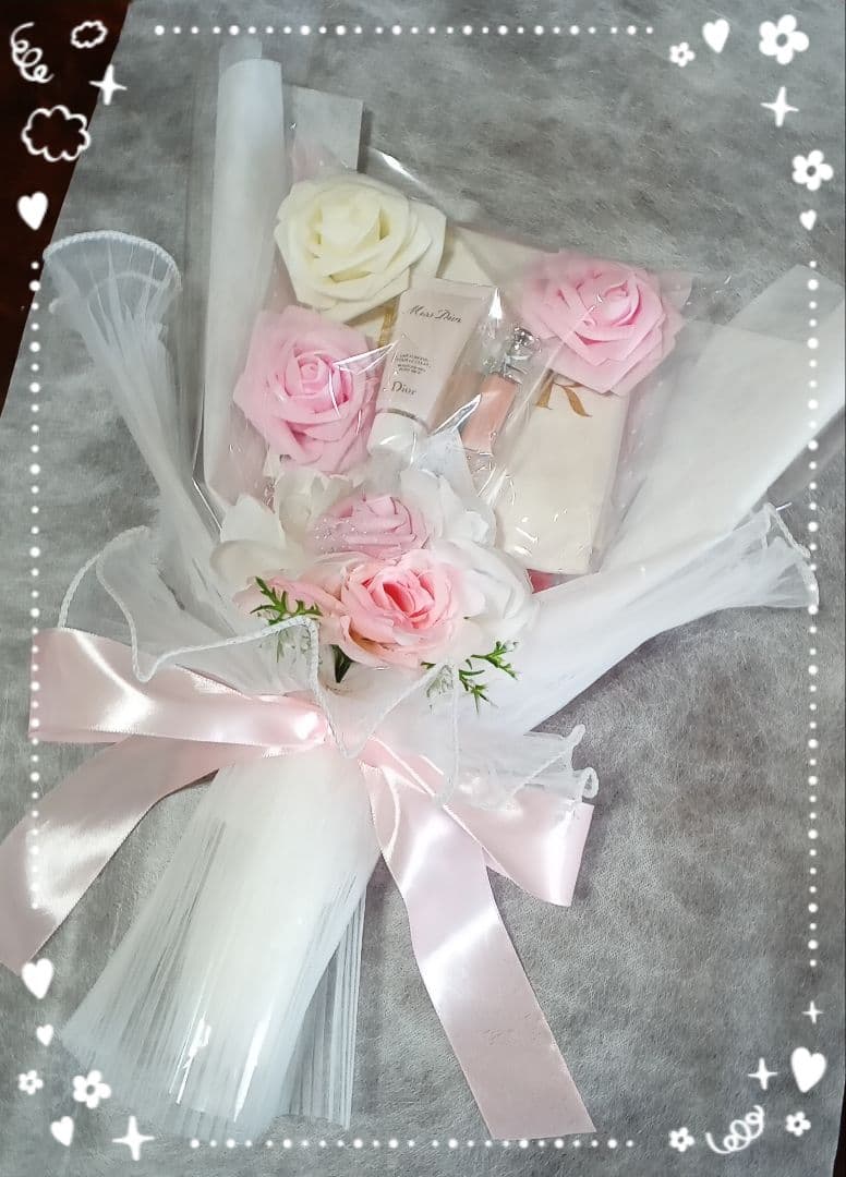 コスメブーケ　ウェディングブーケ　結婚式　ブーケトス　DIOR　 ギフトブーケ