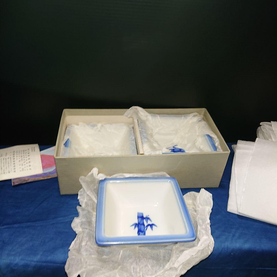 深川製磁染付高級器、竹