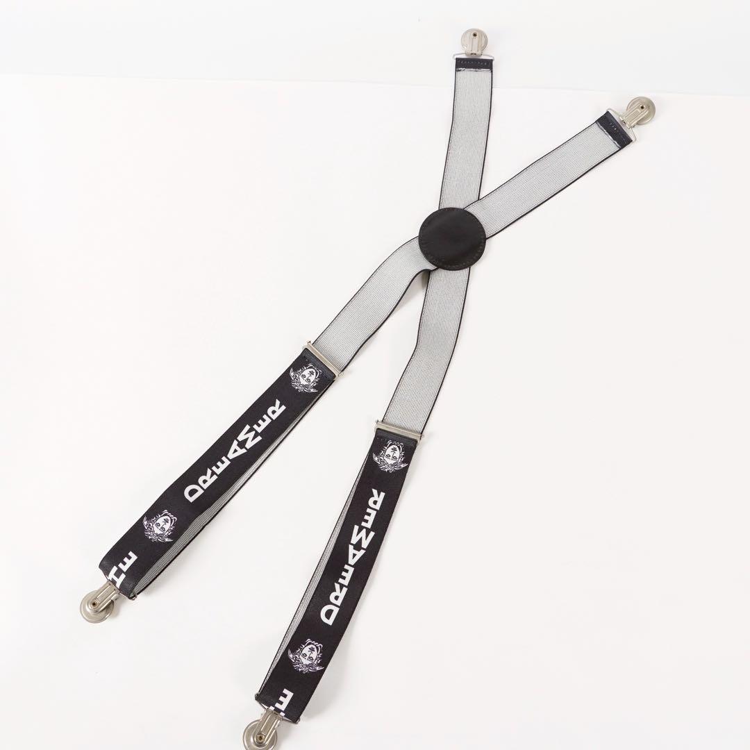 【極美品✨】ヴェルサーチ サスペンダー THE DREAMERロゴ ブラック