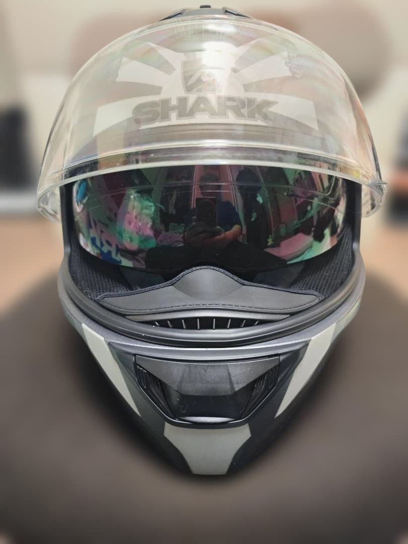 美品✨SHARK フルフェイスヘルメット ストライプ柄