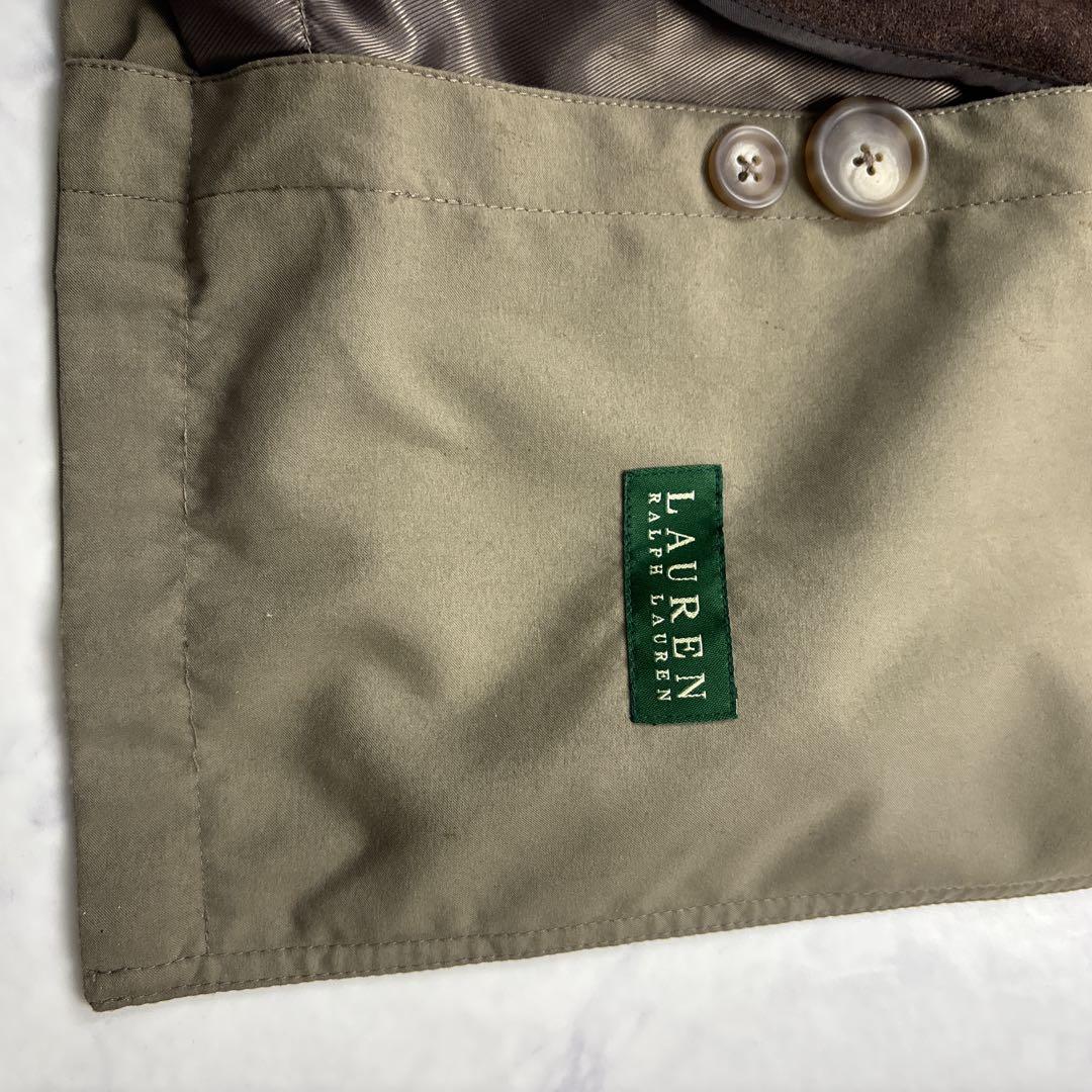 【逸品】ローレンラルフローレン　ロングトレンチコート　ライナー付　XL相当