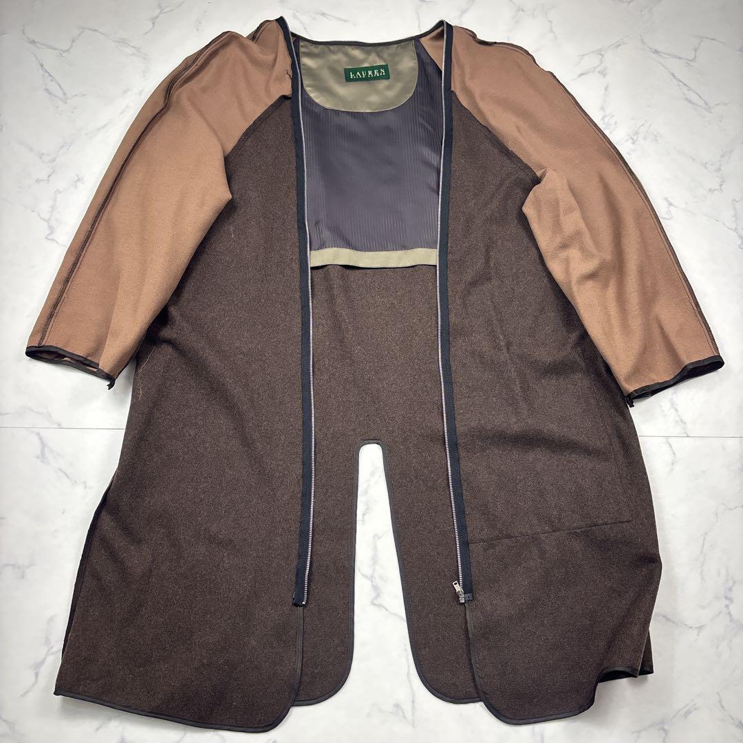 【逸品】ローレンラルフローレン　ロングトレンチコート　ライナー付　XL相当