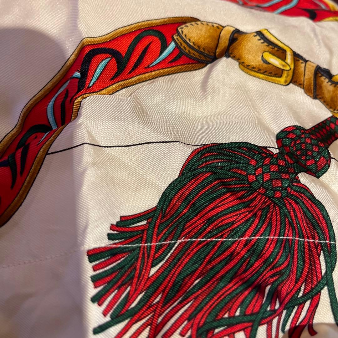 HERMES シルク半袖シャツ Lサイズ