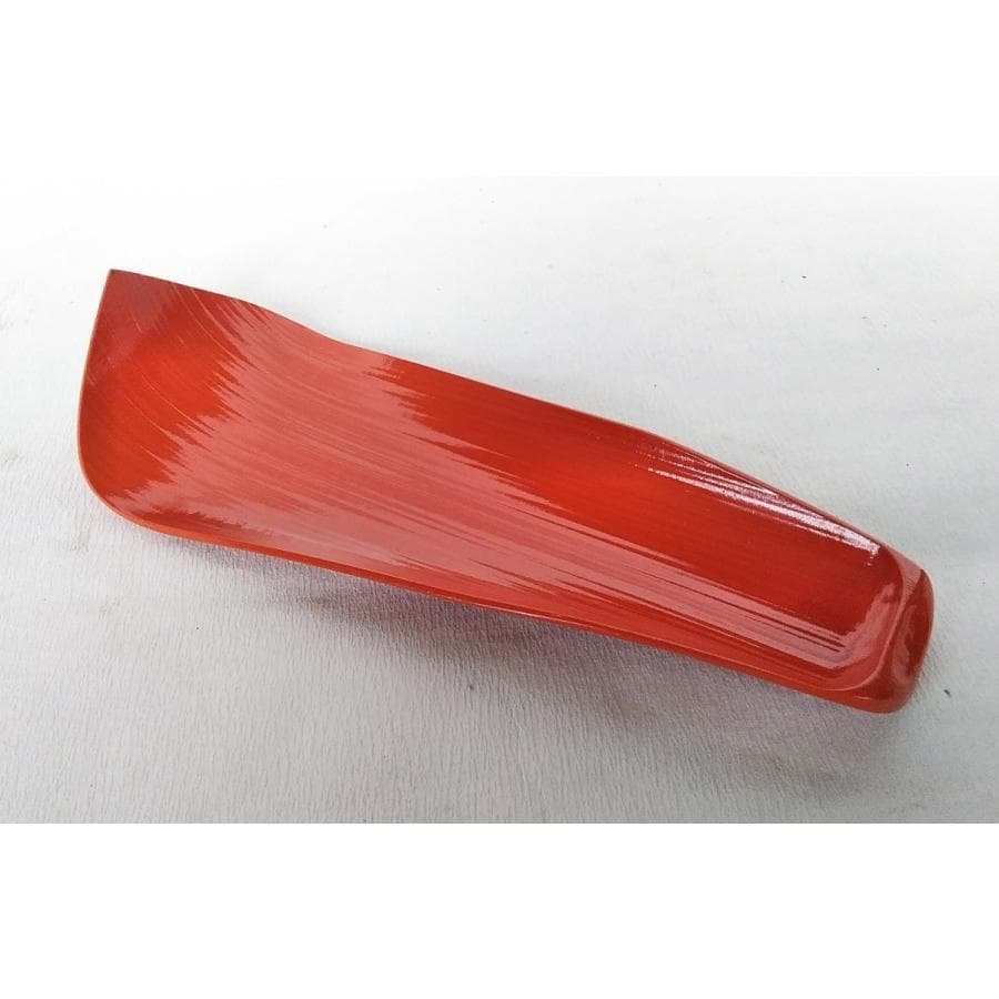 竹製 朱塗 笹舟 7寸 祖谷の竹籠 5枚 国産 銘々皿 菓子皿 突出し皿