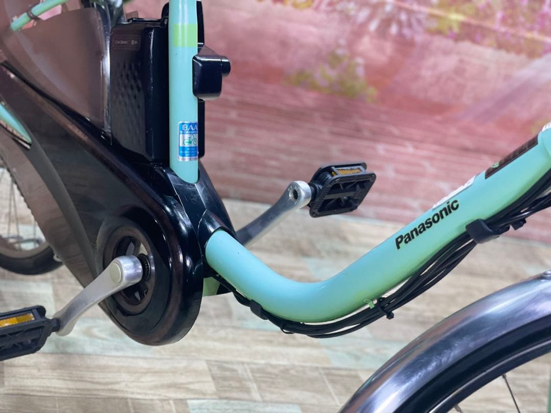 K2913 電動自転車パナソニック ママチャリ24インチ 8Ah 送料無料